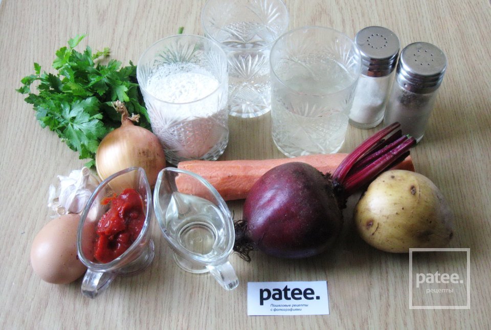 Горячий свекольник с галушками - Шаг 1