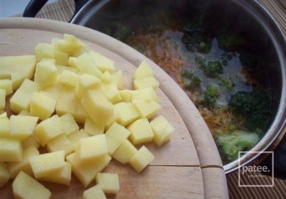 Сырный суп с шампиньоами и брокколи - Шаг 3