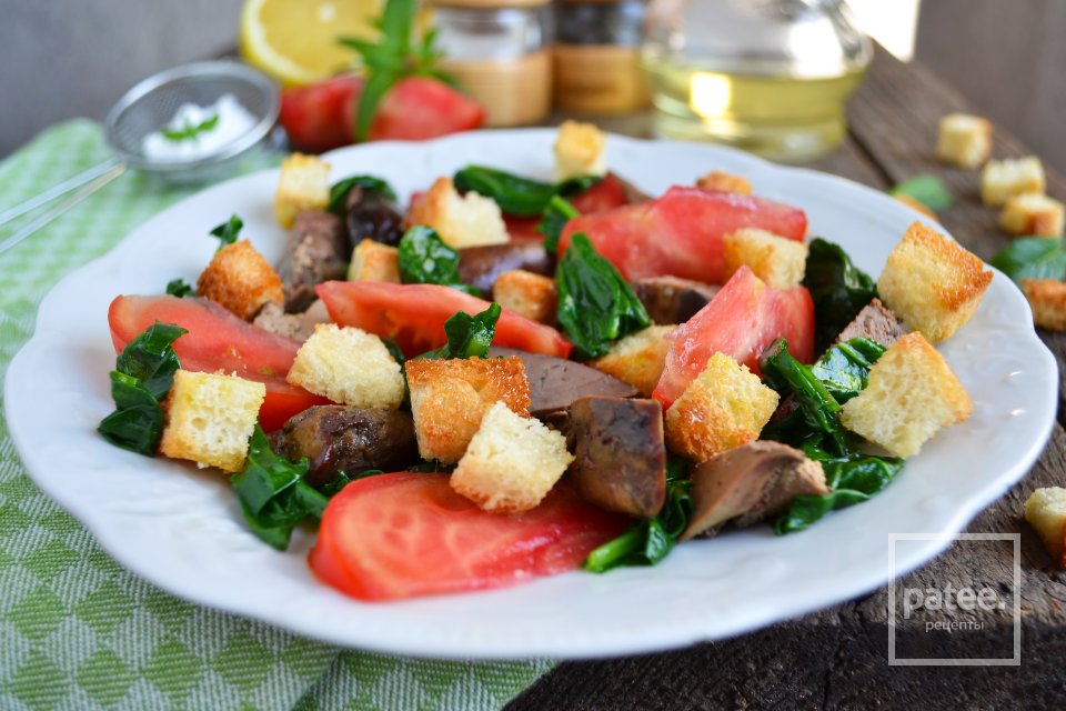 Теплый салат с печенью и шпинатом - Шаг 20