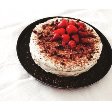 Бисквитный торт с клубникой 🍓 - Шаг 4