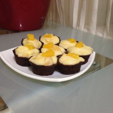 Шоколадные кексики с персиковым кремом - Шаг 2