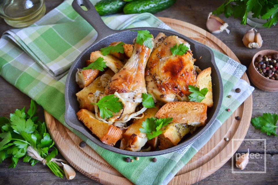 Курица запеченная на хлебе - Шаг 16