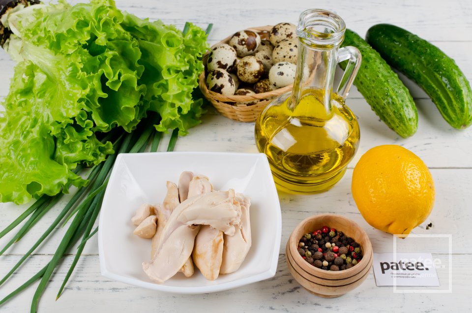 Салат из печени трески с лимонной заправкой - Шаг 1