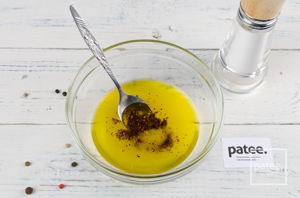 Салат из печени трески с лимонной заправкой - Шаг 13