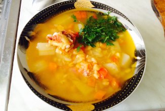 Гороховый суп с копченостями