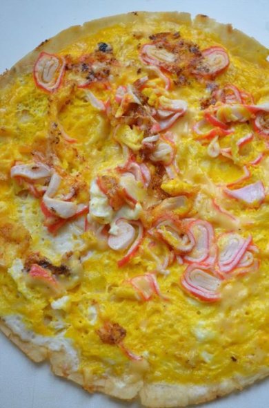 Лаваш с яйцом, сыром и крабовыми палочками - Шаг 5