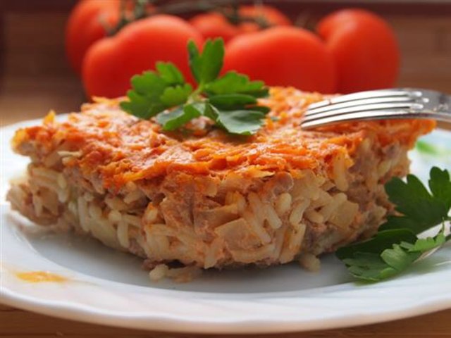 Мясная запеканка с овощами