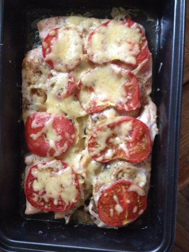 Белое мясо запеченное с помидорами под сыром - Шаг 6