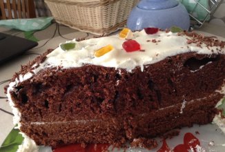 Заварной шоколадный пирог (на кипятке)