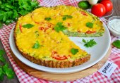 Кабачковая пицца с помидорами