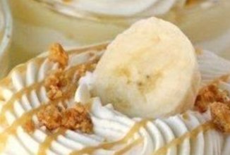 Бананово-карамельный десерт с кремом