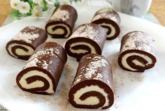Шоколадные пирожные-рулеты