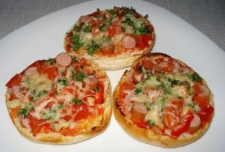 Супер-быстрые булочки-пиццы