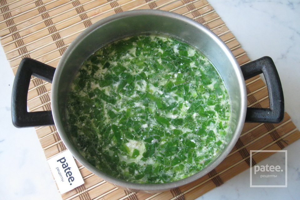 Суп со шпинатом и зеленым горошком - Шаг 13