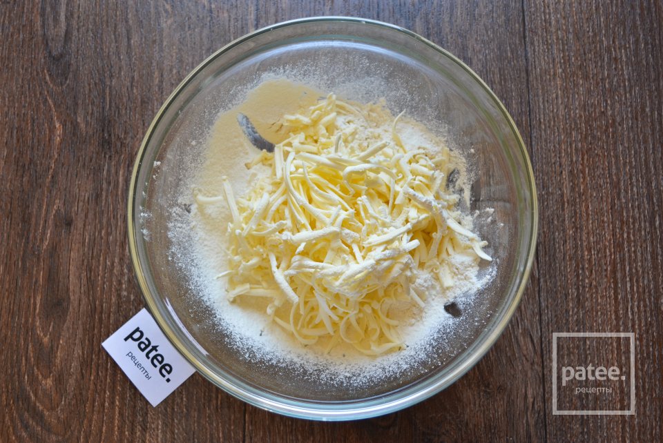 Киш с адыгейским сыром и шампиньонами - Шаг 4