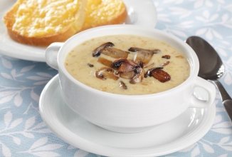 Низкокалорийный грибной суп с сыром