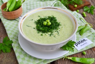 Сливочный суп-пюре из зеленого горошка