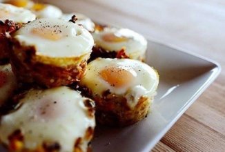 Картофельные корзинки с яичницей-глазуньей🍳