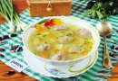 Суп с галушками из фасоли