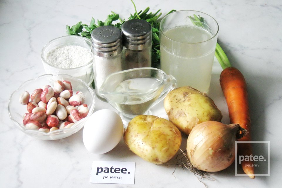 Суп с галушками из фасоли - Шаг 1