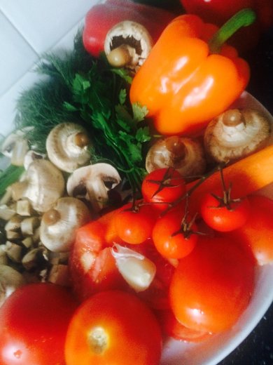 Перец фаршированный овощами и рисом, под сырной корочкой! - Шаг 1