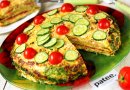 Кабачковый торт с сыром и помидорами