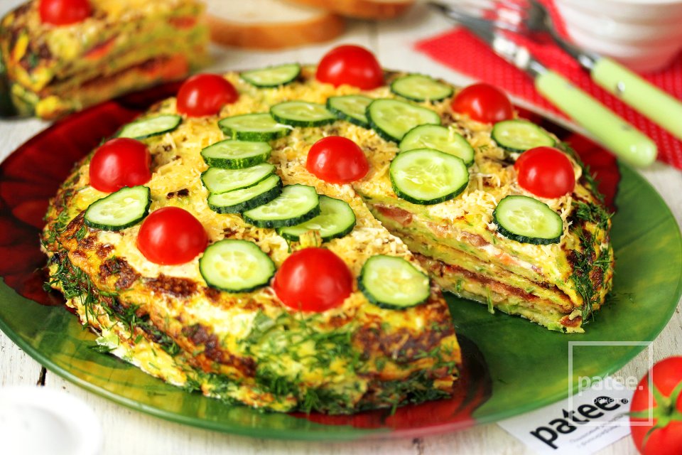 Кабачковый торт с сыром и помидорами - Шаг 16