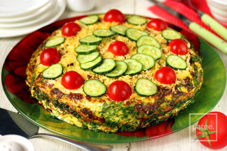 Кабачковый торт с сыром и помидорами - Шаг 17