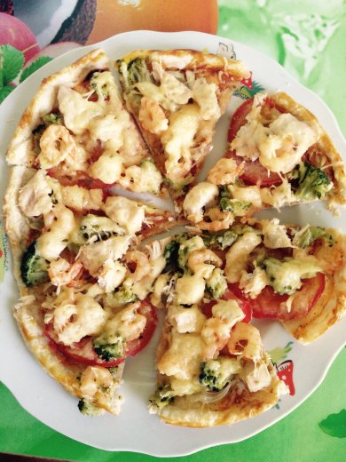 Пицца с брокколи и креветками - Шаг 6