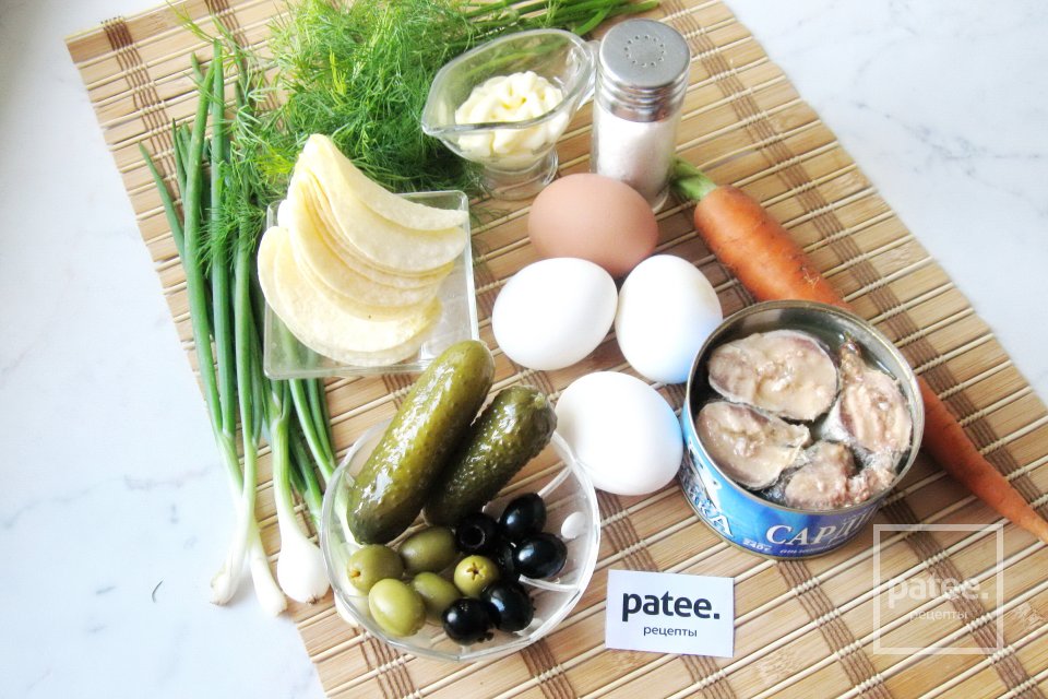 Салат Подсолнух с сардиной - Шаг 1