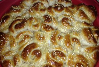 Отрубной хлеб в виде розочек