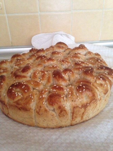 Отрубной хлеб в виде розочек - Шаг 1