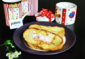 Сладкие гренки с яйцом и молоком