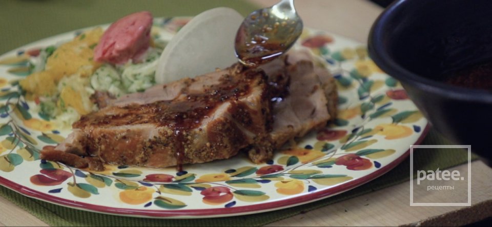 Буженина  с салатом из репы и апельсинов - Шаг 6