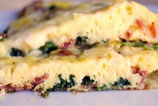 Сырная фриттата со шпинатом