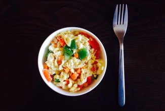 Яичница с овощами