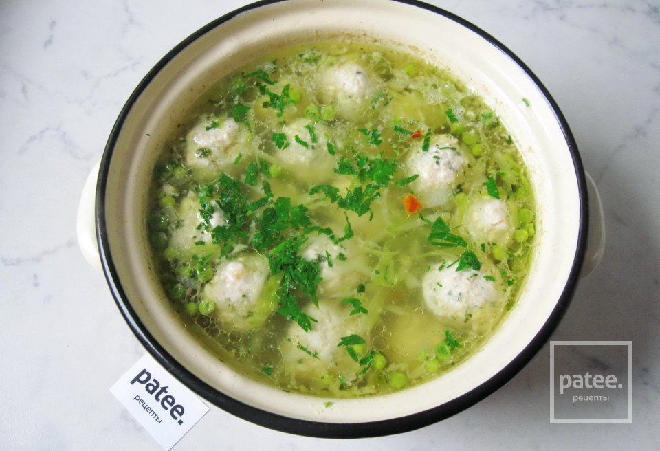 Суп с фрикадельками и молодой капустой - Шаг 17