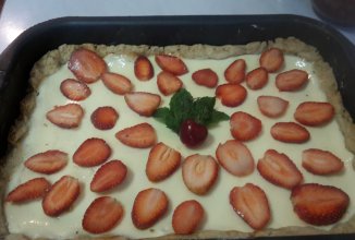 Чизкейк с клубникой