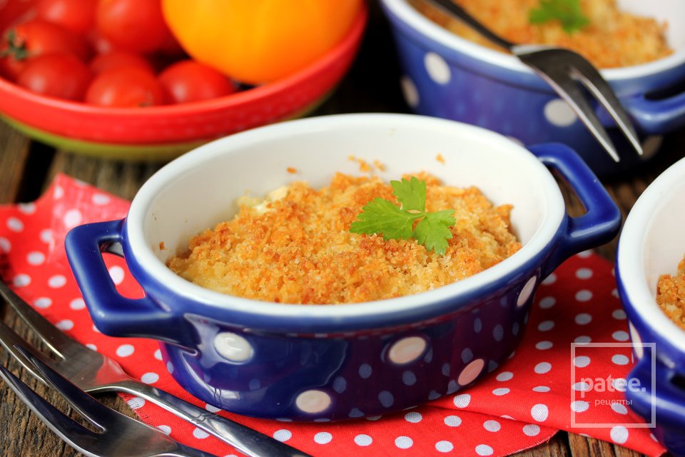 Крамбл из кабачков с творогом и пармезаном - Шаг 15