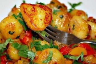 Острая картошка с болгарским перцем