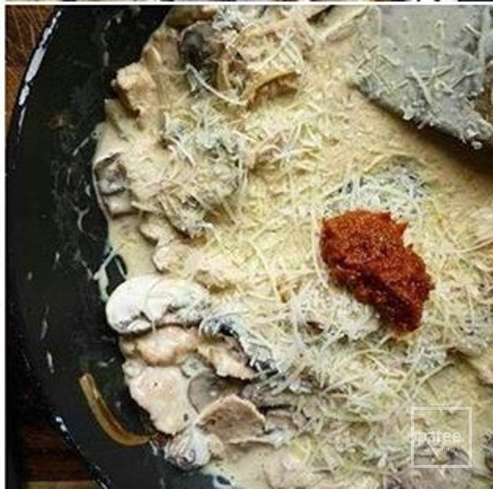 Паста тальятелле с соусом из курицы и грибов - Шаг 3