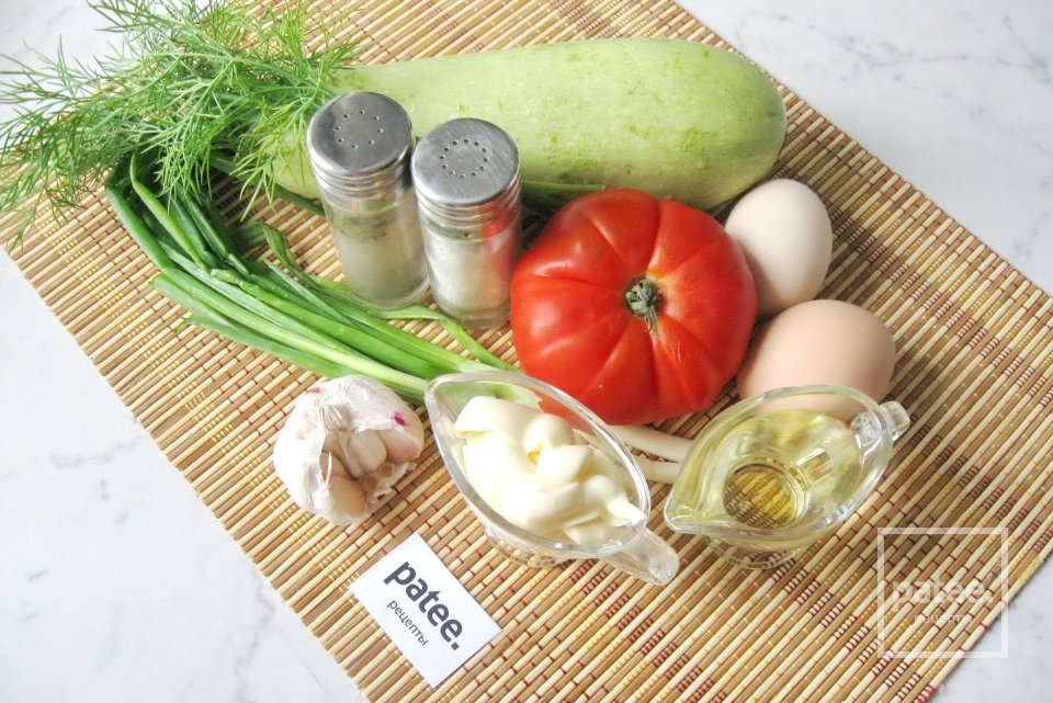 Салат из кабачков с помидорами - Шаг 1