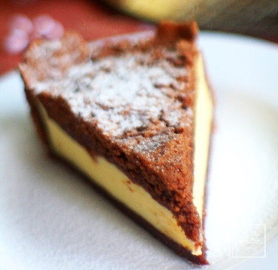 Ванильный творожник на шоколадном тесте - Шаг 1