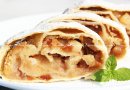 Штрудель с яблоками и орехами