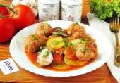 Тефтели с кабачками и баклажанами