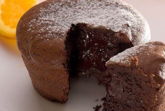 Шоколадные кексы с жидкой начинкой за 15 мин.