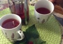 Чай с базиликом и малиной