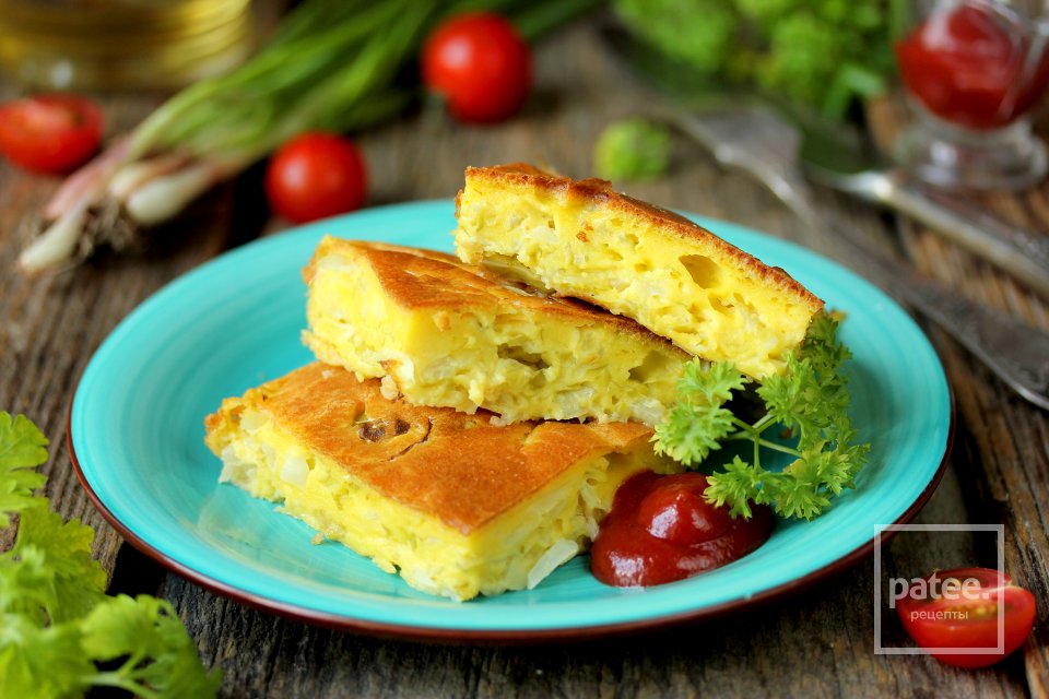 Заливной пирог с молодой капустой - Шаг 17