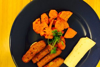 Ужин из батата и мясного рулетика 😌