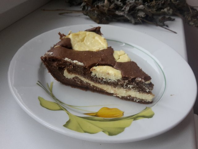 Пирог творожно-шоколадный "долматинец"